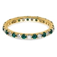 thumbnail image 3 of Auriga Fine Jewelry 14K Yellow Gold Lab Grown Diamond VS/SI GH & Cr Alexandrite Eternity Band for Women Size 8, 3 of 6