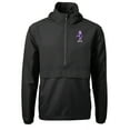 thumbnail image 2 of Men's Cutter & Buck  Black Kansas State Wildcats Vault Charter Eco Recycled Half-Zip Anorak Jacket, 2 of 3