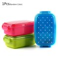 thumbnail image 1 of PEACNNG Food Storage Containers Bento Boxes Kids Fruit Snack Microwave Lunch Boxes( Random Color 1 PC) I Design Organizers Kitchen Organizer Marinade Container Meal Prep Container Small S, 1 of 4