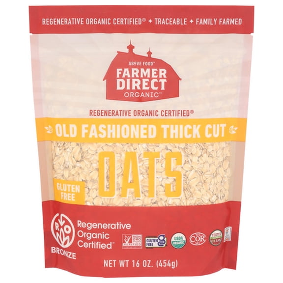 (Pack Of 6) Farmer Direct Organic Oats Old Fashioned Roc 16 Oz