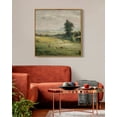 thumbnail image 3 of Drsoum Large 24x24in Natural Framed Vintage Wall Art The Vast Grassland Wilderness Landscape Painting Retro Meadow Scenery Farmhouse Kitchen Living Room Decor, 3 of 6