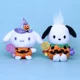thumbnail image 2 of Sanrio Halloween Hellokitty Cinnamoroll Pochacco peluche colgante dibujos animados llaveros rellenos niñas bolsa mochila coches peluche llaveros, 2 of 3
