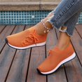 thumbnail image 6 of HTHLVMD womens slip on walking shoes, Barefoot Shoes Women Slip on Sneakers Walking Tennis Running Minimalist Shoes Fashion Wide Toe Casual Comfortable Summer Ladies Loafer, Orange 6.5, 6 of 6
