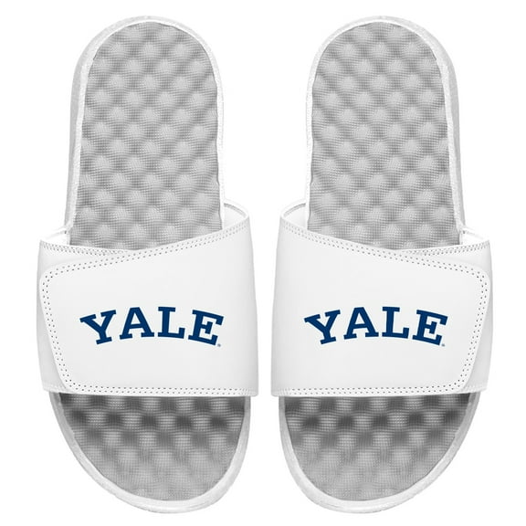 Youth ISlide White Yale Bulldogs Primary Logo Slide Sandals