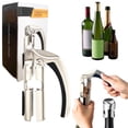 thumbnail image 1 of Alloy Sparkling Champagne Cork Remover - Ergonomic Handle Cork Puller for Wine, Bar, Party & Wedding (14x9cm), 1 of 4