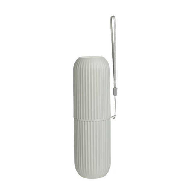 Gobelet de Voyage pour Brosse à Dents Gobelet de Rince-Bouche Portable Étui de Rangement pour Brosse à Dents Étui de Nettoyage de Bouche Rayé Boîte de Rangement pour Brosse à Dents