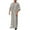 Gray, variant on Leesechin Long Sleeve Shirts for Men Muslim Robe Set Arab Middle Robe Standing Neck Pocket Button Casual Robe 5X Black