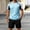 Light Blue, variant on Mens 2 Piece Outfits Mens Tops and Mens Shorts Solid Color Short Sleeve Crew Neck Summer Regular Fit Oversized Jogging Tracksuit Men M-XXXXXL