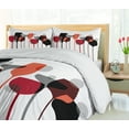 thumbnail image 5 of Ambesonne Wine Duvet Cover Sets, Abstract Glasses, 2-Queen, Red Grey Black, 5 of 7