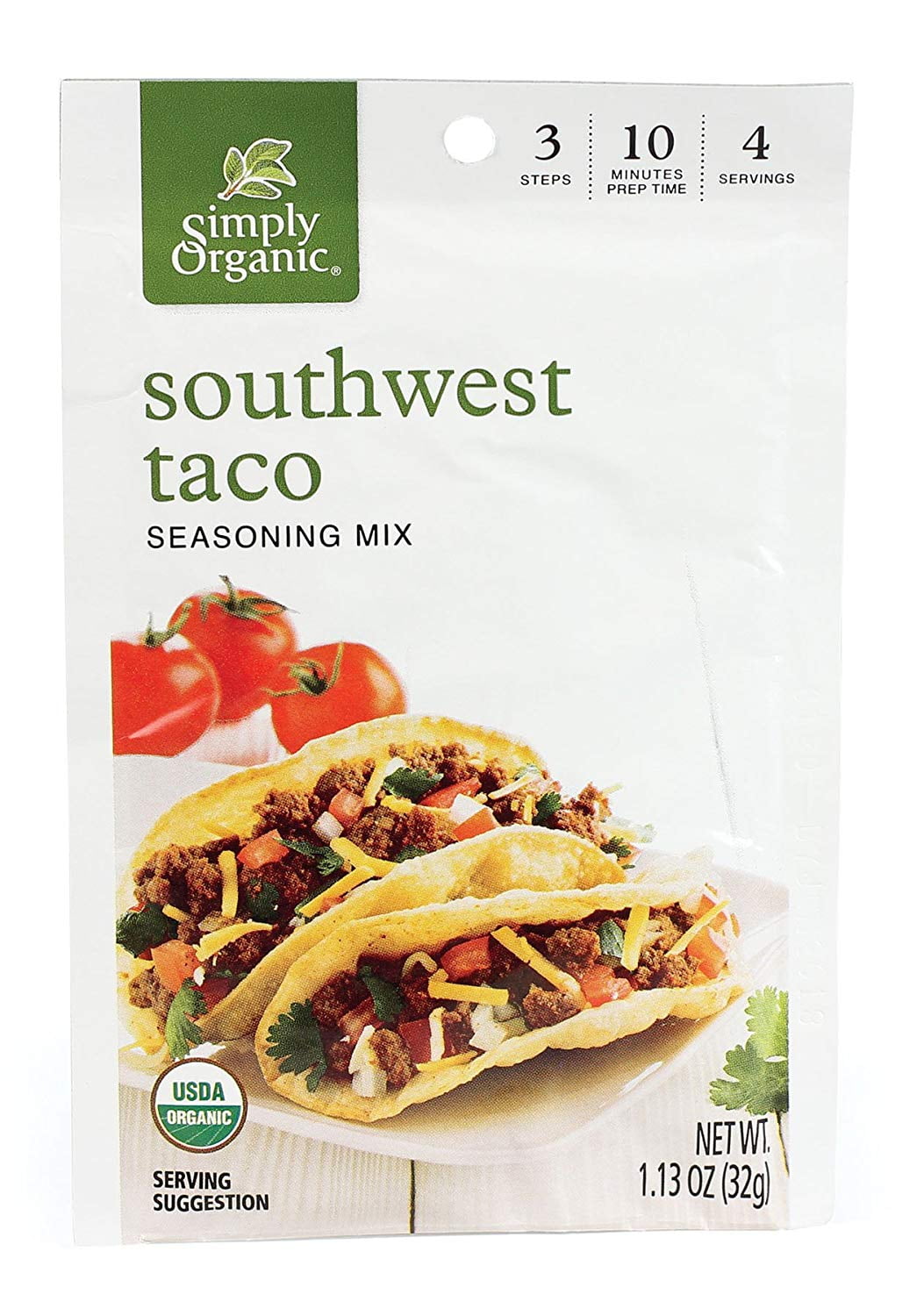 Simply Organic Southwest Taco and Guacamole Seasoning Mix Shipper 72 ct