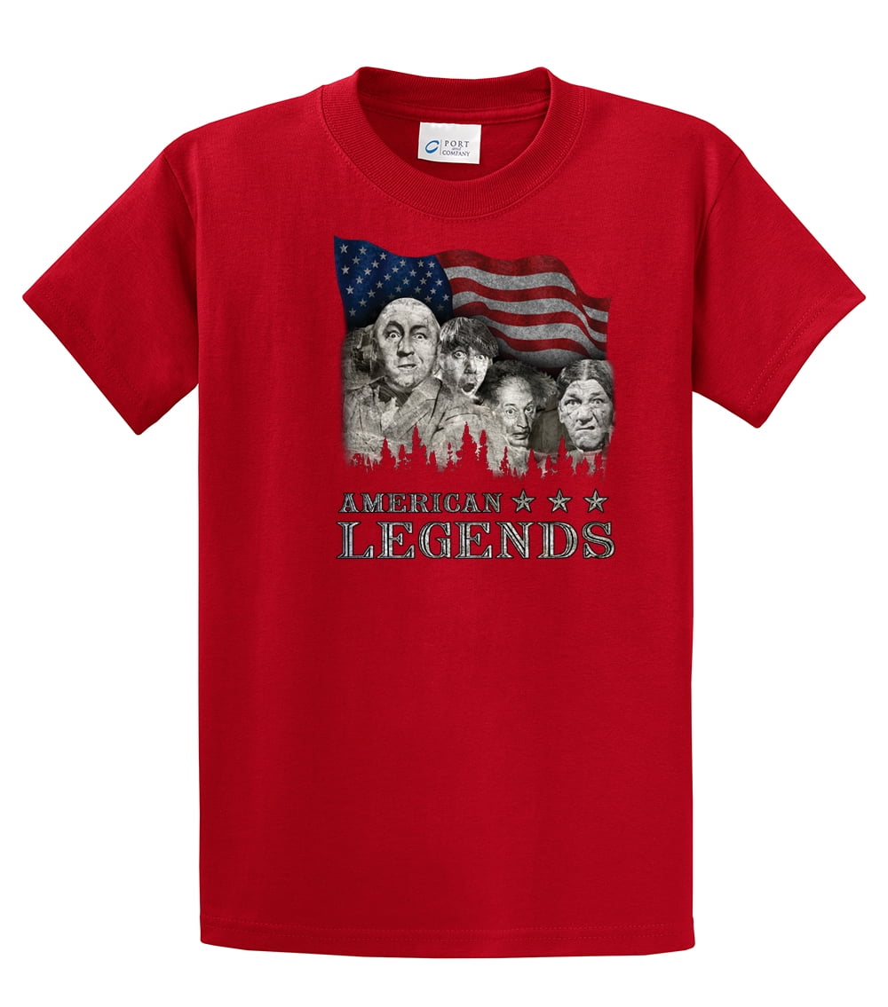 Curly Moe Larry Tee Shirt-red-XXXL 