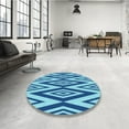 thumbnail image 4 of Ahgly Company Machine Washable Indoor Rectangle Transitional Blue Area Rugs, 5' x 8', 4 of 7
