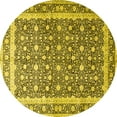thumbnail image 1 of Ahgly Company Indoor Round Persian Yellow Traditional Area Rugs, 3' Round, 1 of 4