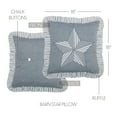 thumbnail image 4 of VHC Brands Sawyer Mill Blue Barn Star Decorative Farmhouse Throw Pillow for Sofa, Couch, or Bed 18x18, 4 of 5