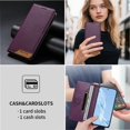 thumbnail image 3 of Funda Tipo Cartera de Cuero Sintético para XIAOMI 17 Pro Max Bloqueo RFID, con Ranuras para Tarjetas y Bolsillo para Efectivo, Cierre Magnético Fuerte Morado, 3 of 6