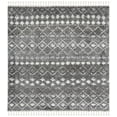 thumbnail image 2 of SAFAVIEH Berber Fringe Vinal Aztec Shag Area Rug, Gray/Ivory, 3' x 3' Square, 2 of 10