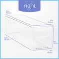 thumbnail image 3 of primebox Plastic Food Storage 6 Pack Clear Container Bin with Handles for Organizing Kitchen, Pantry, Refrigerator, Freezer, Pantry, Cabinet, Closet, Bathroom. 14”x4”x4”, 3 of 7