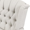 thumbnail image 6 of Noble House Sanborn Standard Fabric Tufted Wingback Swivel Recliner, Beige, 6 of 8
