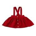 thumbnail image 1 of Toddler Baby Girl Suspender Skirt  Cute Adjustable Strap Button Front Overall Skirt, 1 of 7