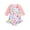A, variant on Xmarks Toddler Girl One Piece Swimsuit 3/4 Sleeve Zipper Rash Guard Sun Protection Rashguard Swimwear Cute Print Bathing Suit Beahwear for Little Girls, 1-6Y