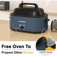 thumbnail image 5 of Superjoe 22QT Electric Roaster Oven with Visible & Self-Basting Lid, Adjustable Temperature, Removable Pan Rack, Stainless Steel, Blue, 5 of 9