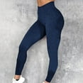 thumbnail image 2 of WREESH Athletic Pants for Women Soft Comfort Mid-Waist Yoga Leggings Casual Running Leggings Blue, 2 of 5