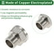 thumbnail image 3 of Accesorios de tubería de cobre electrochapado Unique Bargains 1/2" Macho x 3/4" Hembra Adaptador de Niple Macho a Hembra 1.14" 2 Pcs, 3 of 7
