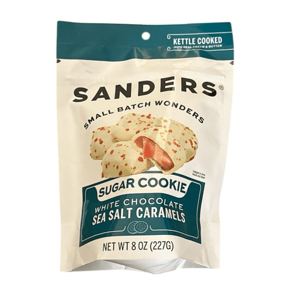Sanders Sugar Cookie White Chocolate Sea Salt Caramels 8 oz