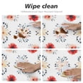 thumbnail image 4 of Flower Red Round Fitted Tablecloths Table Covers Wipeable Waterproof Elastic for Kitchen Dinning Parties Wedding Picnic Medium Fits 45-50 Inch Table Size, 4 of 5