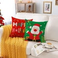 thumbnail image 3 of Merry Christmas Pillow Covers 20x20 Set of 4 Velvet Christmas Pillow Cases Red Green Xmas Holiday Throw Pillow Covers Soft Christmas Tree Cushion Covers for Outdoor Home Bed Sofa Couch(20 Inch), 3 of 5