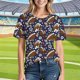 thumbnail image 1 of TaTaai Women Casual Loose T-Shirt Football Print Crew Neck Short Sleeve Stylish Ladies Daily Street Wear Lightweight Breathable Non-See-Through Machine Washable Summer Top Gift, 1 of 7