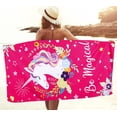 thumbnail image 3 of Unicorn Beach Towel for Women Girls Kids, Oversized Rainbow Beach Towel Quick Dry Sand-Free Pool Yoga Bath Cute Thin Towel, Beach Towel Blanket Unicorn Gifts, 3 of 5
