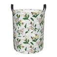 thumbnail image 1 of Balery Lilies Flowers Cesta de ropa redonda con asas, impermeable, independiente, para ropa, juguetes, dormitorio y familia-Small, 1 of 6
