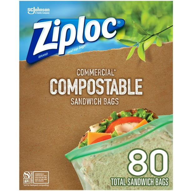 【 sandwich 】 Ziploc Sandwich Bags, Double Zipper, Snack Sized Storage, 90