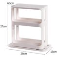 thumbnail image 2 of LAICAIW Étagère de Rangement Multifonctionnelle pour Armoire à Épices Rotative, 2 Doubles Étages, Grande Capacité, Facile à Installer, Étagères pour Ranger Pots à Épices Cosmétiques, 2 of 7