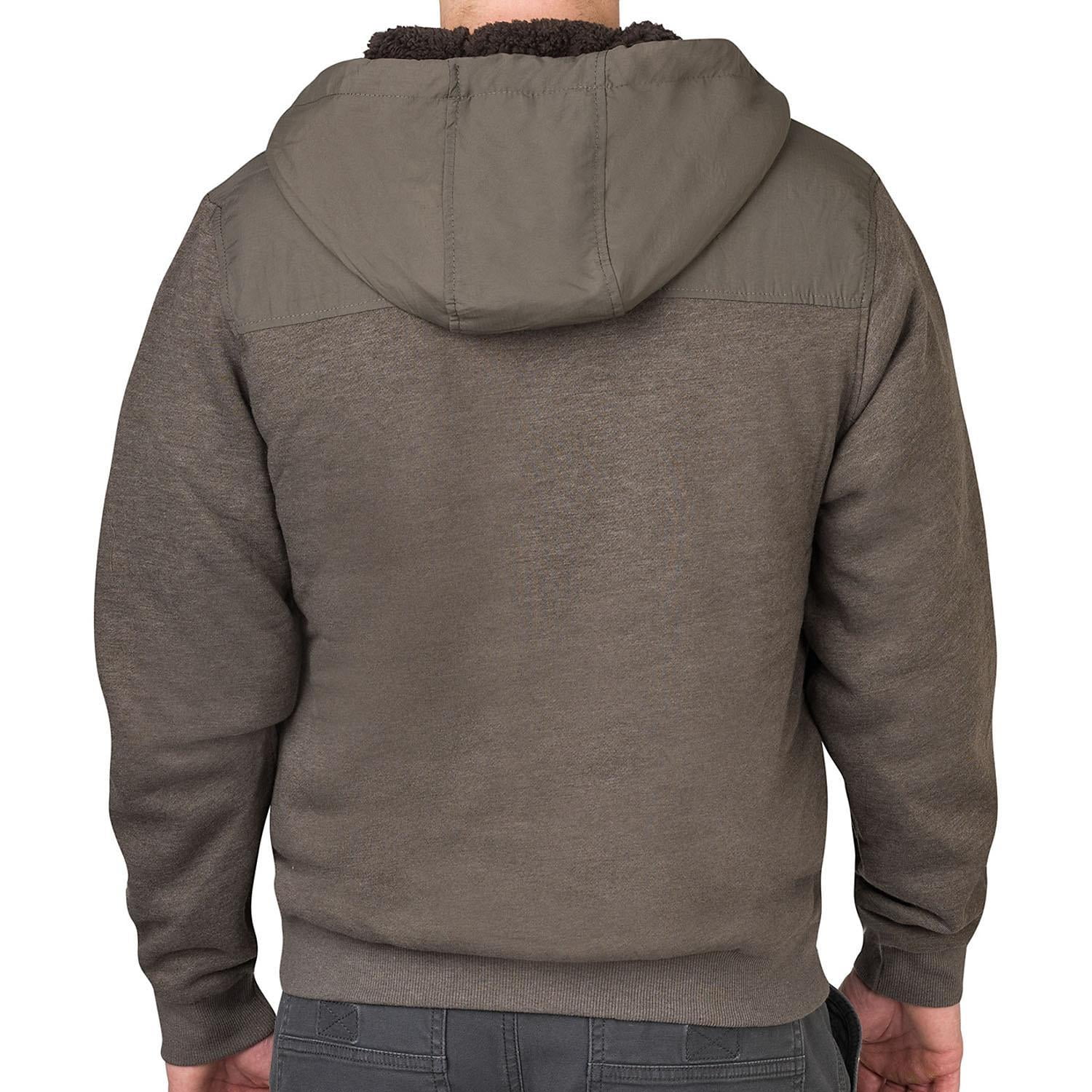 Mens Coleman (Oak Heather) Sherpa Zip Hoodie XLARGE