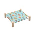 thumbnail image 1 of Methold Cama para perros de tela de madera transpirable - A prueba de humedad para descansar Cama para mascotas desmontable y lavable Suministros para perros S Juego de peces del tesoro, 1 of 6