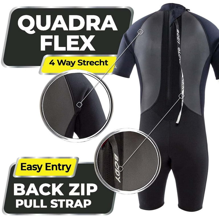 Body Glove Pro 3 Men Back-Zip Shorty Spring Wetsuit 2/1mm