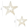 thumbnail image 3 of Holiday Time Lot de 2 Etoiles en Fil de Fer avec 240 LED Blanc Chaud, 3 of 4