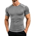 thumbnail image 2 of Thousandth Men's Workout Shirts Crew Neck Short Sleeve Tops Moisture Wicking Athletic Fit Quick Dry Tees with Breathable Mesh for Gym Running Outdoor Daily Wear, 2 of 8
