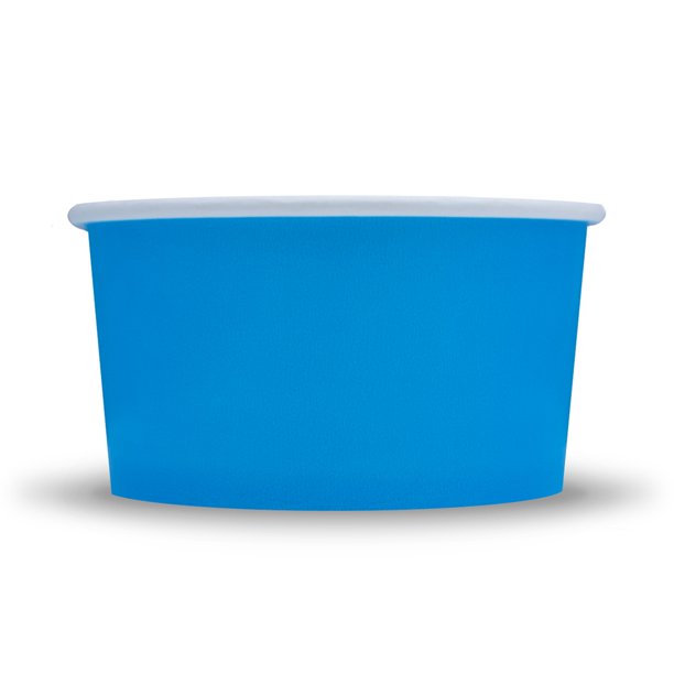 Blue Paper Ice Cream Cups 6 oz Dessert Bowls Comes In Many Colors & Sizes! Frozen Dessert