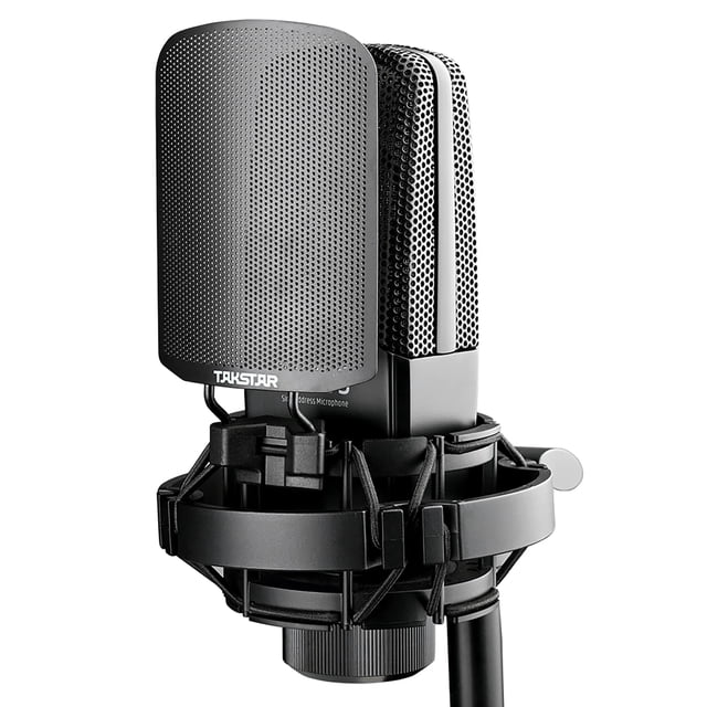Micrófono de condensador TAKSTAR XLR con protector antiviento