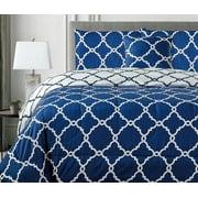 Lux Decor Collection King Size Comforter Set - Reversible 5 Piece Comforter set Hypoallergenic King Duvet Insert Bedding Set