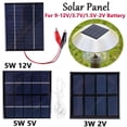 thumbnail image 2 of Panel Solar resistente al agua, célula Solar de alta eficiencia para batería de 9-12V/3,7 V, 5W, 12V, 5W, 3W, 2V, 2 of 7