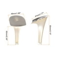 thumbnail image 2 of Uxcell 1pair Heel Repair Replacement 1.89"x3.15" High Stiletto Heel DIY for Women Shoe, Gold Tone, 2 of 5