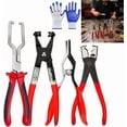 thumbnail image 1 of Professional Hose Clamp Kit, Fuel Line Pliers, Fuel Line Disconnect & Dismounting Tool Set, Hose Remover Caliper Tool Sets Automotive Car, Tools Four Piece Set of Pliers for Maintenance, 1 of 6