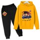 thumbnail image 3 of Sudadera con capucha divertida para niños, conjunto de 2 piezas con capucha y pantalones informales para bebés y niños, ropa estampada con dibujos animados de Sam el bombero, 3 of 5