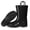 Black, variant on Boys Girls PVC Waterproof Rain Boots Mid-Calf Pull-on Kids Outdoor Mud Boots