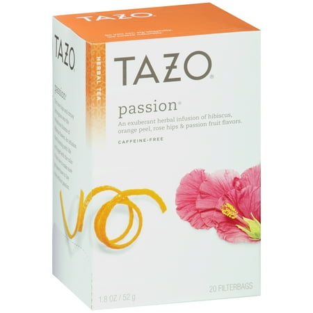 Tazo Passion Herbal Infusion Caffeine Free Tea Bags, 20 ct