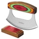 thumbnail image 1 of Cortador de pizza MaHoo con mango de madera de acero inoxidable de 6.5 pulgadas, 1 of 7